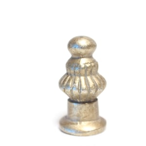 Ornate Sparkly Gold Ceramic Lamp Finial - Small Threads - 2.25&quot; Tall in A+ Antiqued Condition Finial #1125