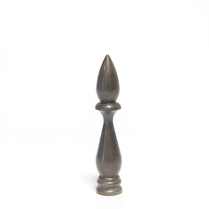 Beautiful Old Solid Brass With Dark Patina - Small Threads - 2.7&quot; Tall Very Good Condition Solid Brass Lamp Finial #1171