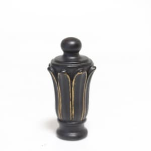 Regal Antiqued Ceramic Lamp Finial - Small Threads - 2.5&quot; Tall in A+ Antiqued Condition Ceramic Lamp Finial #1439.