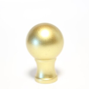 Very Gold Ball Lamp Finial - Small Threads - 2&quot; Tall in Very Good Condition, Very Gold Ceramic Lamp Finial #1507
