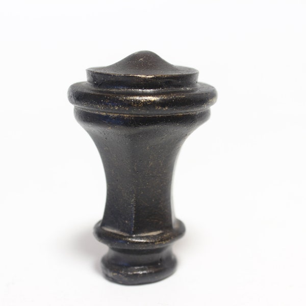 Big Old DoorKnob of a Finial - Small Threads - 2.5" tall and 1.75" Diameter Ceramic Lamp Finial #1264