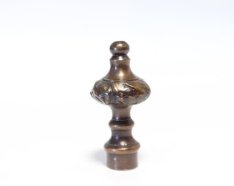 Big Heavy Solid Brass Lamp Finial - Small Threads - 2.75" Tall in A+ Condition Brass Lamp Finial #1613