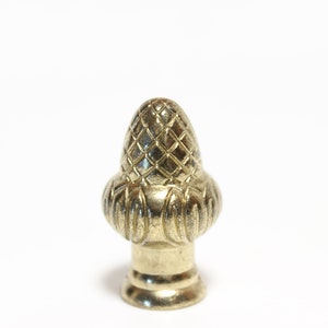 Solid Brass Acorn Lamp Finial - Small OR Large Threads - 1.5&quot; Tall in A+ Condition Lamp Finial #1523