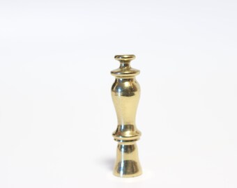 Ponteira de farol em latão polido - Rosca pequena - 5 cm de altura - Condição B+ - Ponteira de farol em latão maciço nº 741