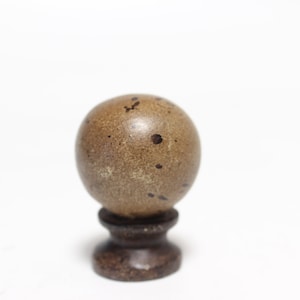 Beautifully Antiqued Ceramic Ball Lamp Finial - Small Threads - 2&quot; Tall in Excellent Condition  Finial #1455