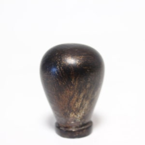 Big Gold and Black Antiqued Knob Lamp Finial - Small Threads - 2&quot; Tall in A+ Condition Ceramic Lamp Finial #1428