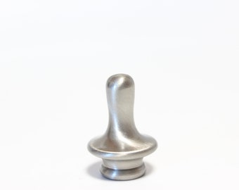 Spun Steel Baby's Binky Lamp Finial - Small Threads - 1.5" Tall in A+ Condition Solid Steel Lamp Finial #1610