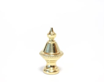 A Perfect Jewel Polished Brass Lamp Finial - Small Threads - 1.6" Tall Perfection lamp Finial #1651