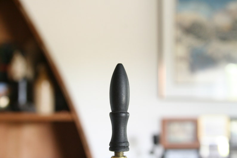 Small Threads Nice COndition Dark Pointy Lamp Finial #313 2.1 Dark Spearhead Lamp Finial
