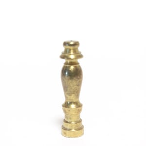Stylish Solid Brass Lighthouse Lamp Finial - Small Threads - 1.8" tall in Excellent Condition Polished Brass Lamp Finial #1048