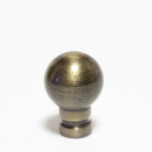Kugel-Lampenfinie aus massivem Messing - kleines Gewinde - 3,25 &quot;Hoch in A + Zustand - Lampenfinial # 1546