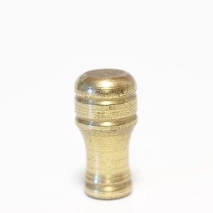 Cool Vintage Art Deco Solid Brass Finial - Small Threads - 1.2&quot; Tall in B+ Condition Finial #1322