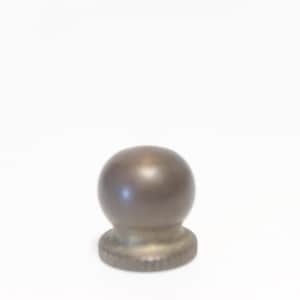 Antique Minimalist&#39;s Tiny Brass Ball Finial - Small Threads - 1/2&quot; Tall in A+ Condition Solid Brass Lamp Finial #1723