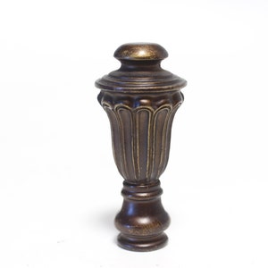 Tall Ceramic Ornate Streetlamp Lamp Finial - Small Threads -  3.1&quot; Tall in A+ Condition Lamp Finial #1397
