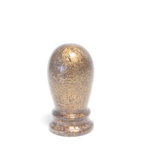 Speckled Copper Know Lamp Finial - Small Threads - 1.75&quot; Tall and 1&quot; Diameter in A+ Condition Ceramic Lamp Finial #1744