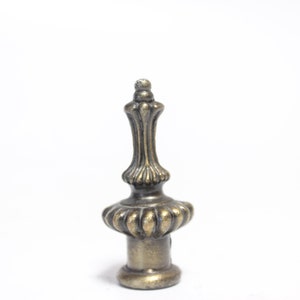 Goldy Town Center Fountain Lamp Finial - Small Threads - 2.3&quot; Tall in A+ Condition Solid Brass Lamp Finial #1280