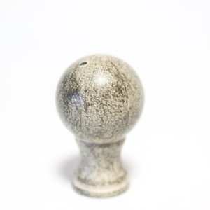 Cool Antiqued Ceramic Lamp Finial - Small Threads - 2&quot; Tall in Excellent Antiqued Condition Ceramic Ball on Pedestal Finial #1303