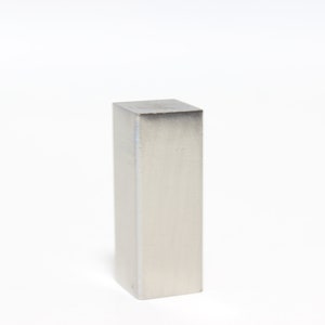 Stainless Monolith Lamp Finial - Small Threads -  2&quot; Tall in B+ Condition Unique Lamp Finial #1667