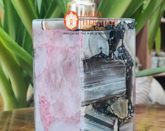 Soap Dispensers, Handmade Quartz Stone Liquid Soap Dispenser, Bathroom Décor Accessories In Natural Agate Stone