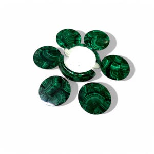 Premium Malachite Stone Coaster Set Handmade Random Drink & Barware Kitchen Countertop Coasters with 6 Pcs Plate Home Decorative Unique Gift