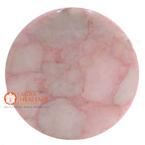 Pink Rose Quartz End Table, Rose Quartz Side Bed Table, Rose Quartz Coffee Table Top, Square Table Top, Bedside Table Top, Pink Table Top