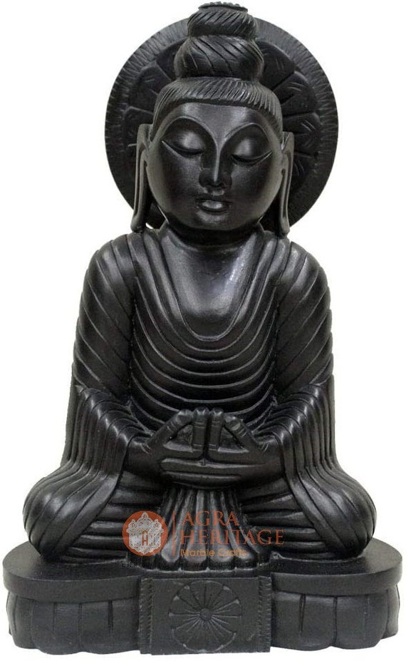 仏像　大理石 天然水晶仏像/レインボー有（全高約200mm/専用木製台座含む） - 埼玉県 置物