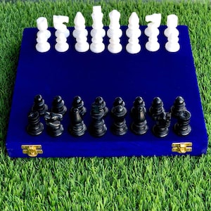 Handmade Gift, Black And White Chess Pieces, Chess Coins , King Size, Marble Chess Pieces , White Marble, Valentine Gifts Decors