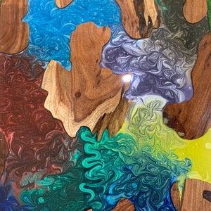 Unique Epoxy Acacia Wood Table Tops, Dining Table, Centerpiece Table, Handmade Furniture, Resin Walnut Table, Housewarming Decors