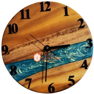 Round Epoxy Resin Wall Clock, Mid Century Modern, Resin Arts Clock Tops, Hallway Wall Hanging Clock Home Deocrs