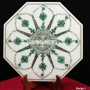 Seven Different Designs of White Marble Tiles/Plate Multi Inlay Marquetry Arts Home Living Room Decor Housewarming Gift