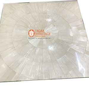 Selenite Sunburst Dining Tables, Luxury Gem Stone Coffee Table Top, Console Table, Handicraft Kitchen Buffet Counter Table, Home Furniture