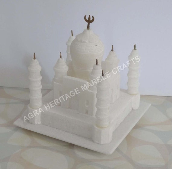 タージマハルの職人の品、大理石ブックエンド、置物としても素敵！美品