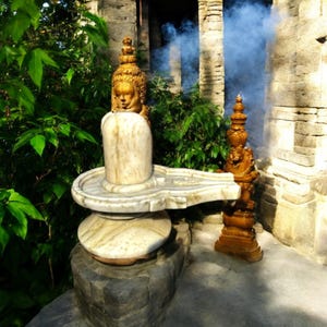Intricate White Marble Shivling Statue Handmade art God Religious Hindu Sculpture Worship Spiritual Home Decor