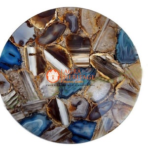 Coffee table In Natural Agate Stone Table Top For Coffee Table ,Side Table,Corner Table ,Sofa Couch Table Luxury Stone Furniture Decor