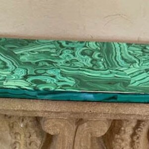 Malachite Table Top, Green Stone Table, Coffee Table, Center Table, Marble Bar Table, Malachite Countertops, Hallway Decorative