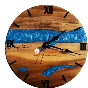 Epoxy Resin Top Wall Hanging Clock, Luxury Resin Clock, wooden Epoxy Wall Clock, Housewarming Top Clock, Personalized Gifts for New Home