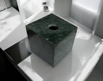 Green Marble Tissue Box Cover : Elegance Bathroom Interior Decor