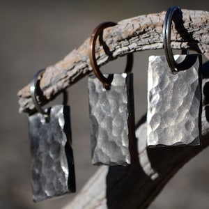 Rustic Hand Hammered keychain