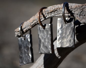 Rustic Hand Hammered keychain