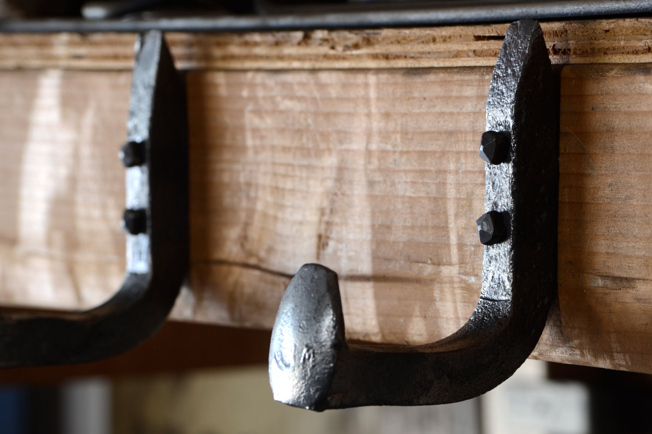 railroad tie coat rack