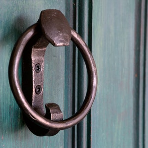 Hand Forged Railroad Spike Door Knocker