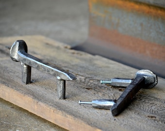 Forged Railroad Spike Door Handle
