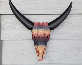 Buffalo skull wall art