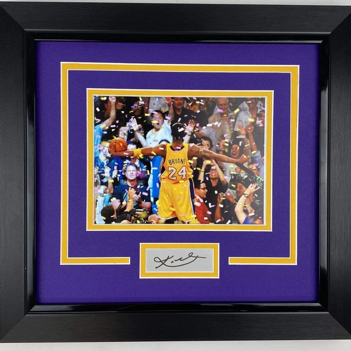 Framed Facsimile Autographed Kobe Bryant 33x42 USA Reprint Laser Auto Jersey