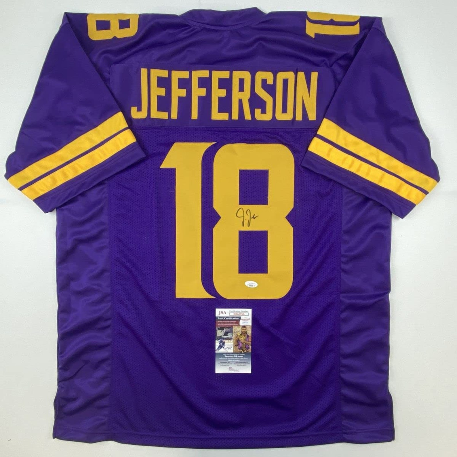 Autographed/signed Justin Jefferson Minnesota Color Rush Etsy