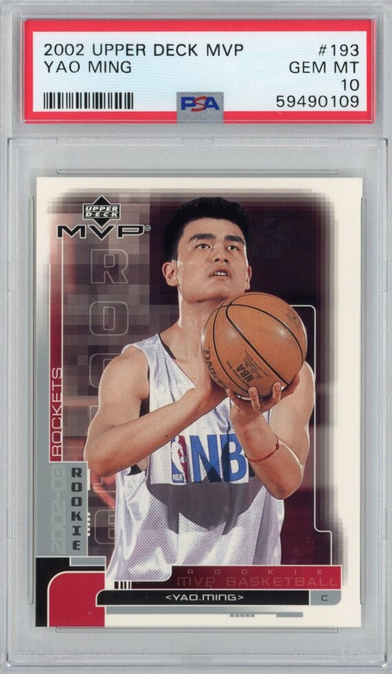 Graded 2002 03 Upper Deck UD MVP Yao Ming 193 Rookie RC - Etsy