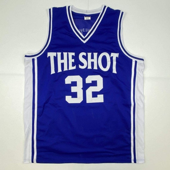 Autographed/Signed Christian Laettner Duke The Shot White College