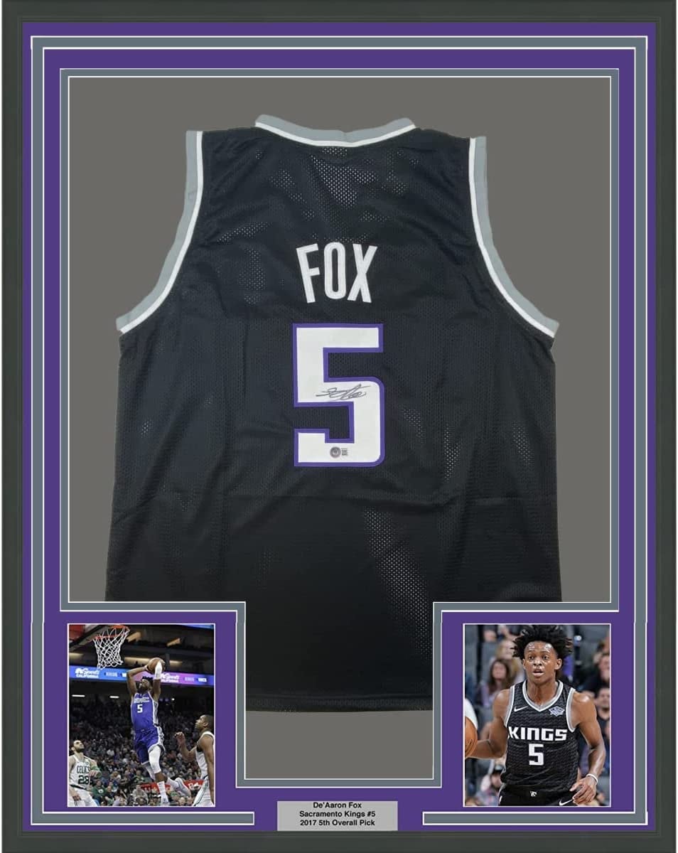 De'Aaron Fox Sacramento Kings Signed Basketball Jersey BAS Beckett COA 2  Autograph