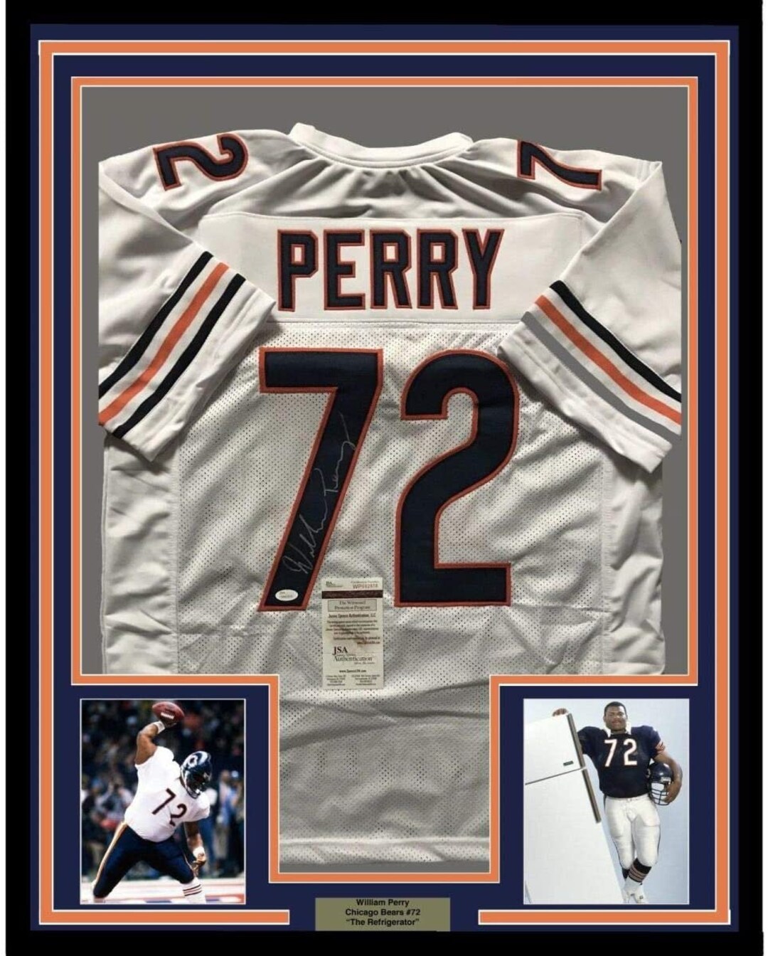 Framed Autographed/signed William Perry the Refrigerator 33x42 Etsy