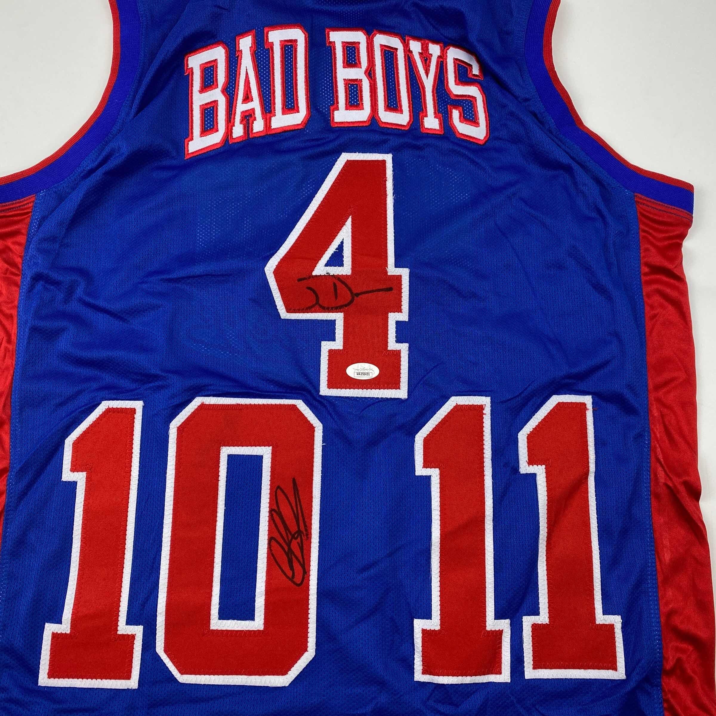Dennis Rodman & Joe Dumars Bad Boys Signed Custom Detroit Pistons Jersey  JSA COA